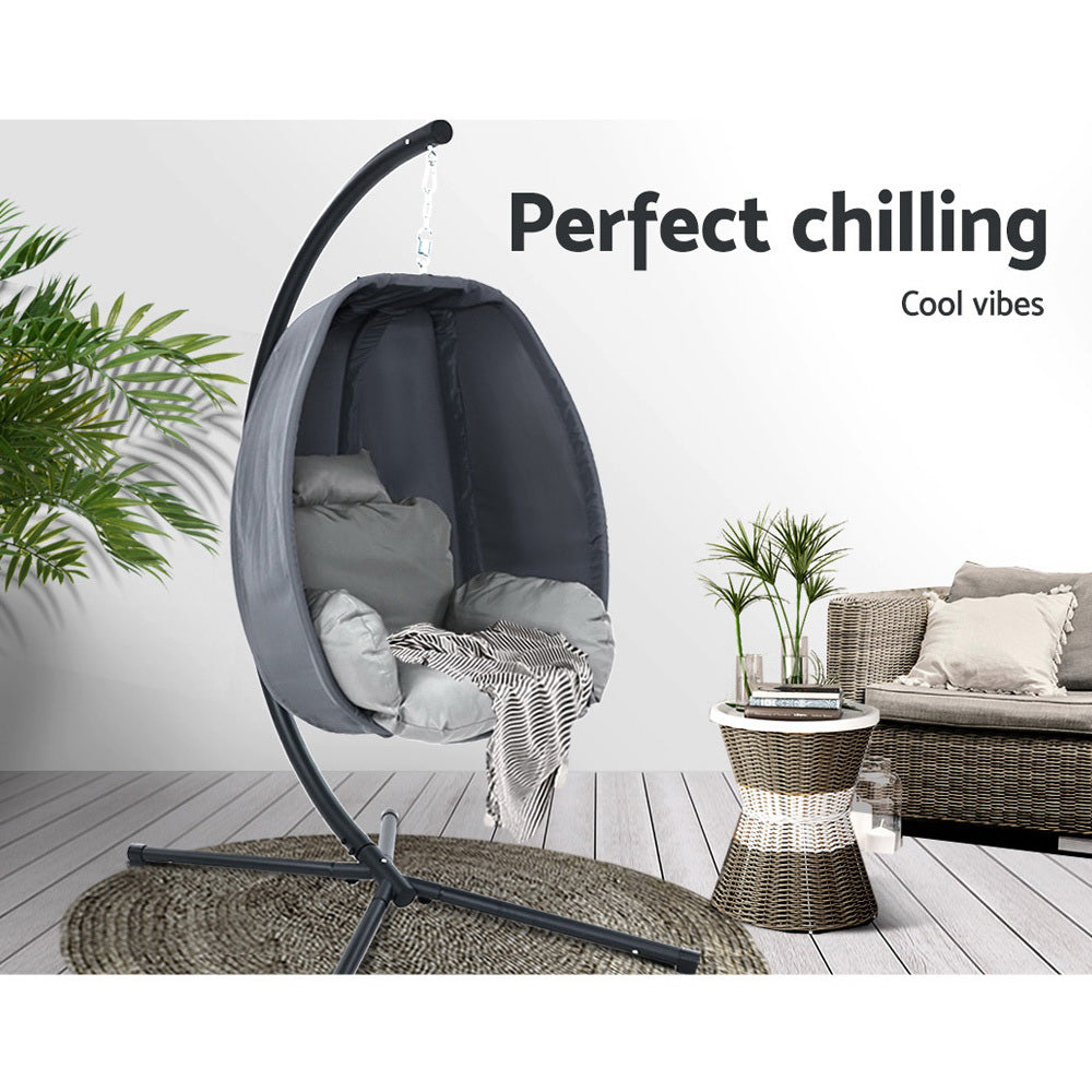 Gardeon Outdoor Furniture Egg Hammock Hanging Swing Chair Pod Lounge Chairs - Newstart Furniture