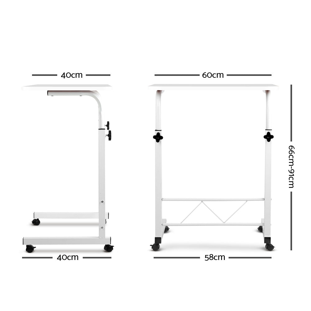 Artiss Laptop Table Desk Portable - White - Newstart Furniture