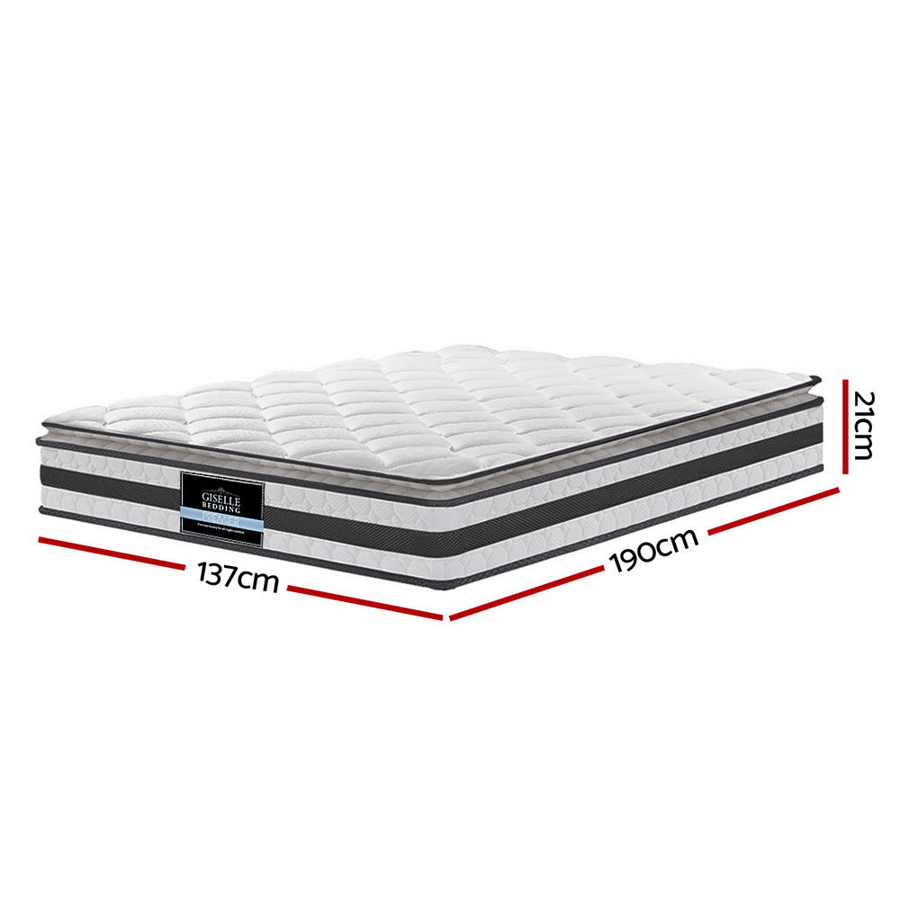 Giselle Bedding Normay Bonnell Spring Mattress 21cm Thick – Double - Newstart Furniture