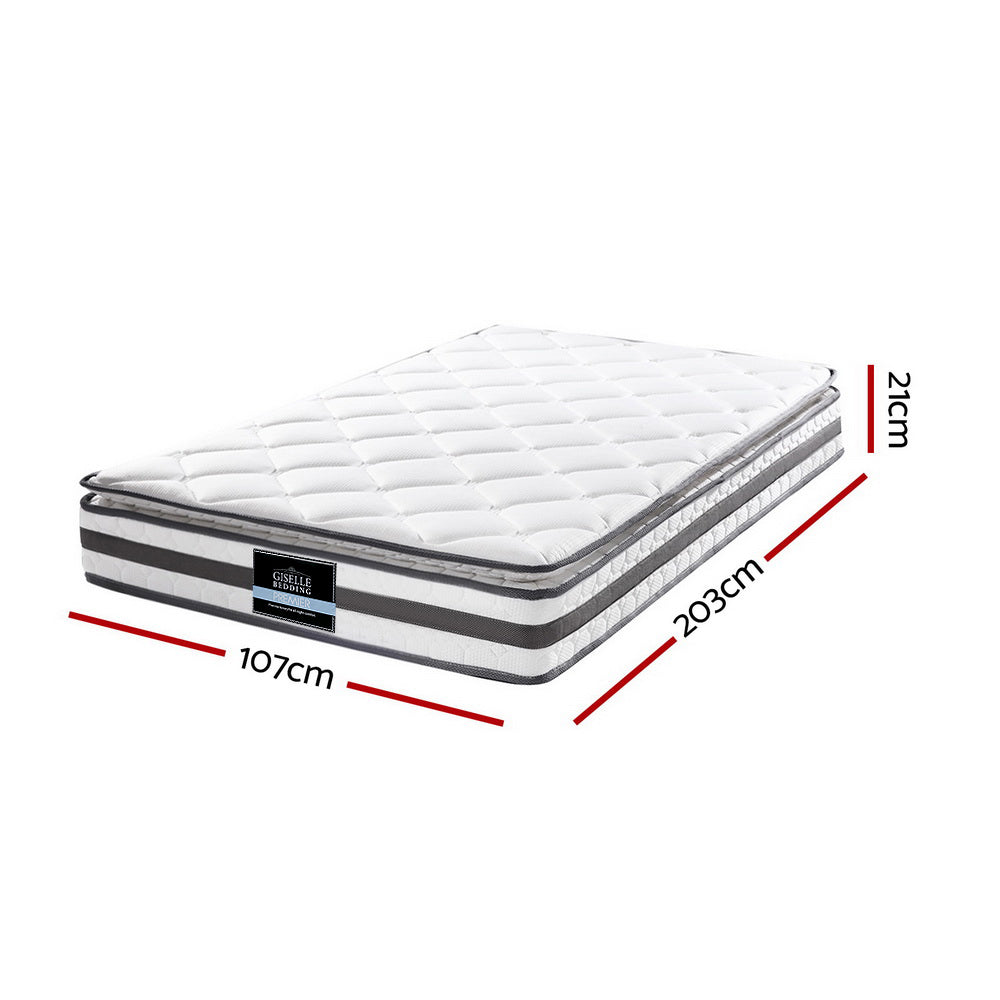 Giselle Bedding Normay Bonnell Spring Mattress 21cm Thick – King Single - Newstart Furniture