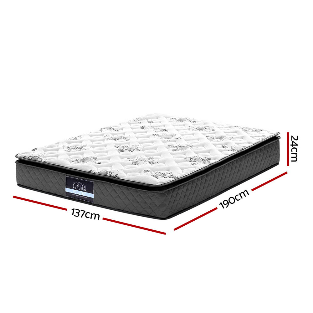 Giselle Bedding Rocco Bonnell Spring Mattress 24cm Thick – Double - Newstart Furniture