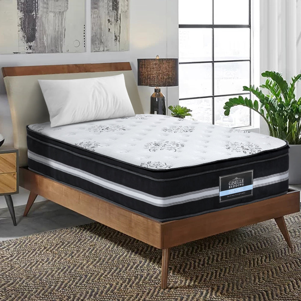 Giselle King Single Size Mattress Bed COOL GEL Memory Foam Eurotop Pocket Spring - Newstart Furniture