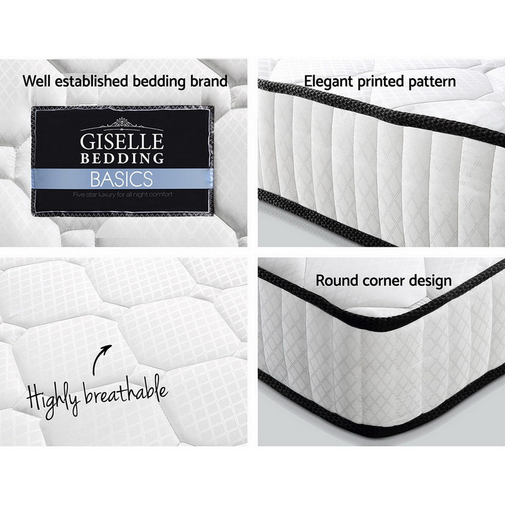 Giselle Bedding Peyton Pocket Spring Mattress 21cm Thick – King Single - Newstart Furniture
