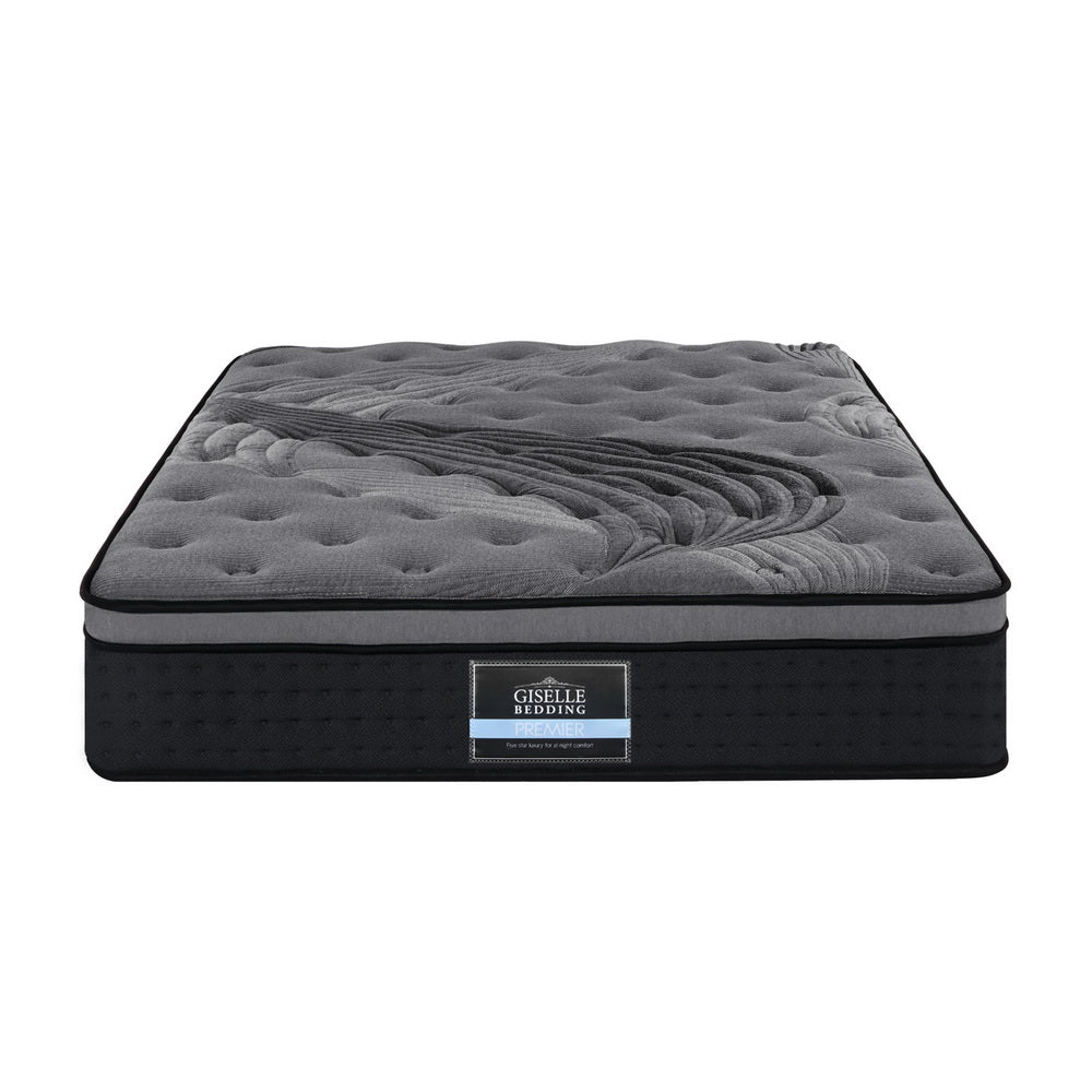 Giselle Bedding Alanya Euro Top Pocket Spring Mattress 34cm Thick – Single - Newstart Furniture