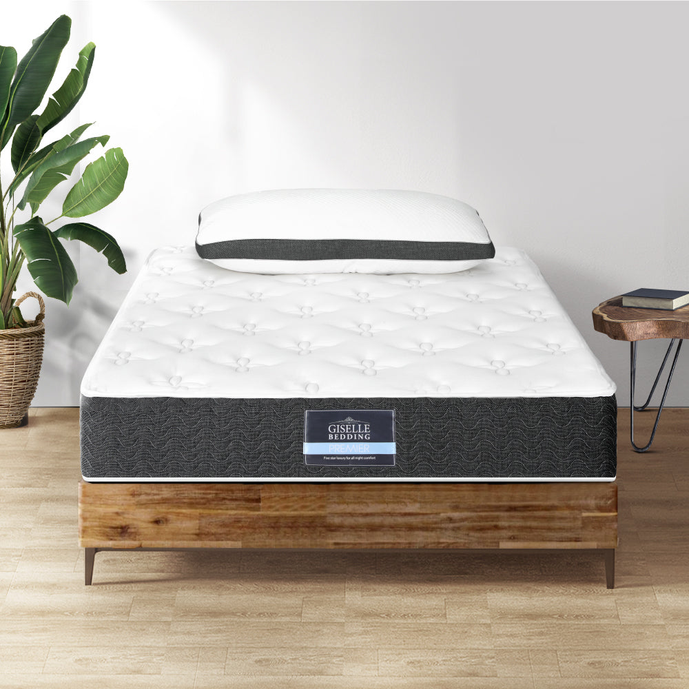 Giselle Bedding Mattress Medium Soft Mattresses Pillow Pocket Spring Single Bed - Newstart Furniture