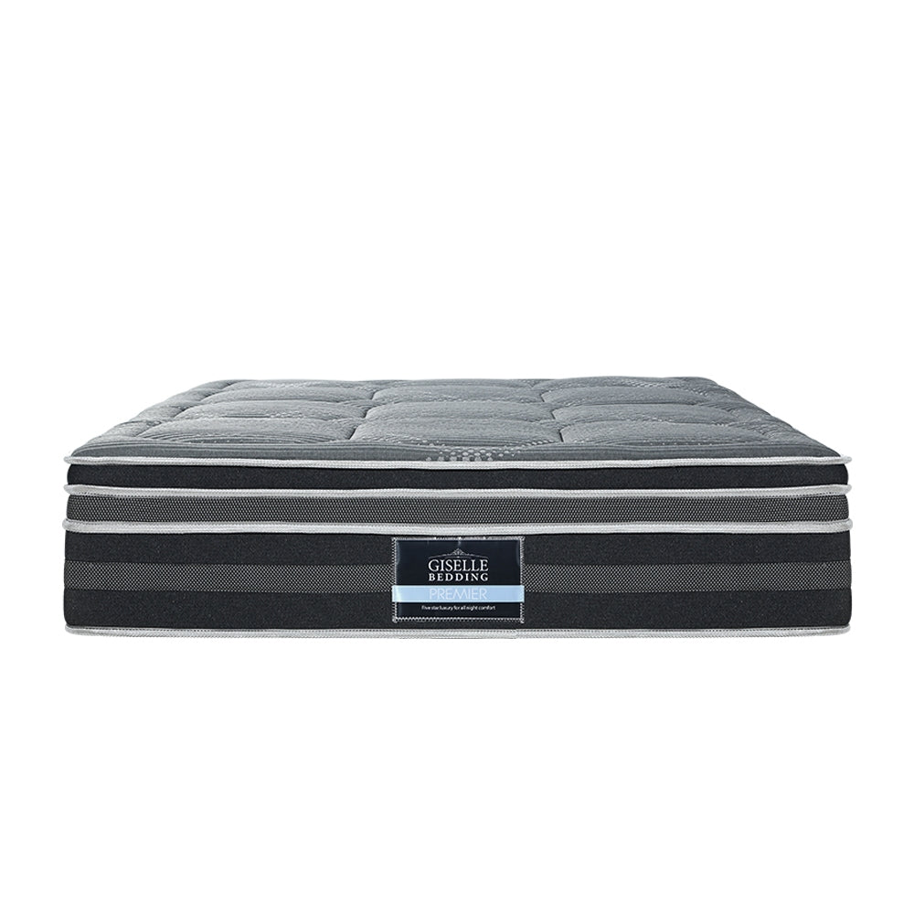 Giselle 35CM KING Mattress Bed 7 Zone Dual Euro Top Pocket Spring Medium Firm - Newstart Furniture