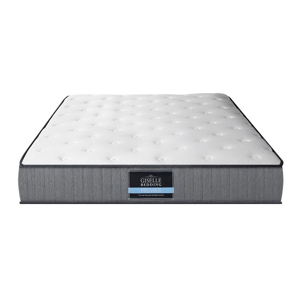 Giselle Bedding King Mattress Extra Firm Pocket Spring Foam Super Firm 23cm - Newstart Furniture