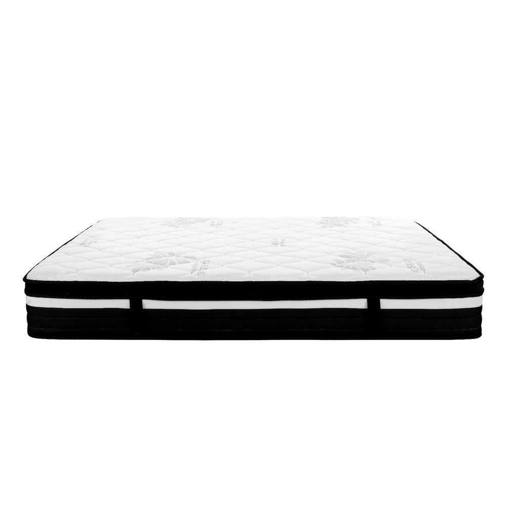 Giselle King Single Bed Mattress Size Extra Firm 7 Zone Pocket Spring Foam 28cm - Newstart Furniture