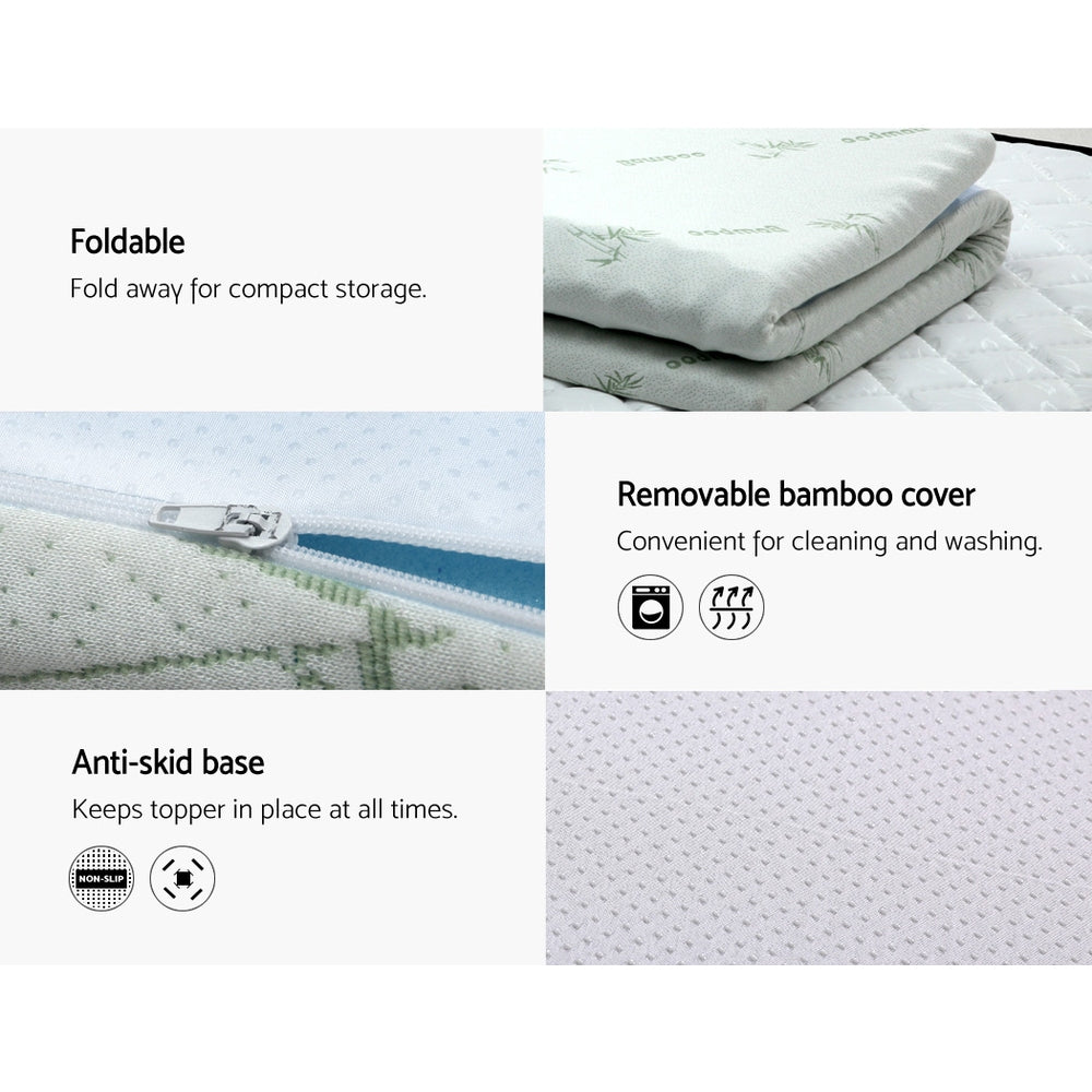 7 Zone Memory Foam Mattress Topper | Single | Giselle Bedding