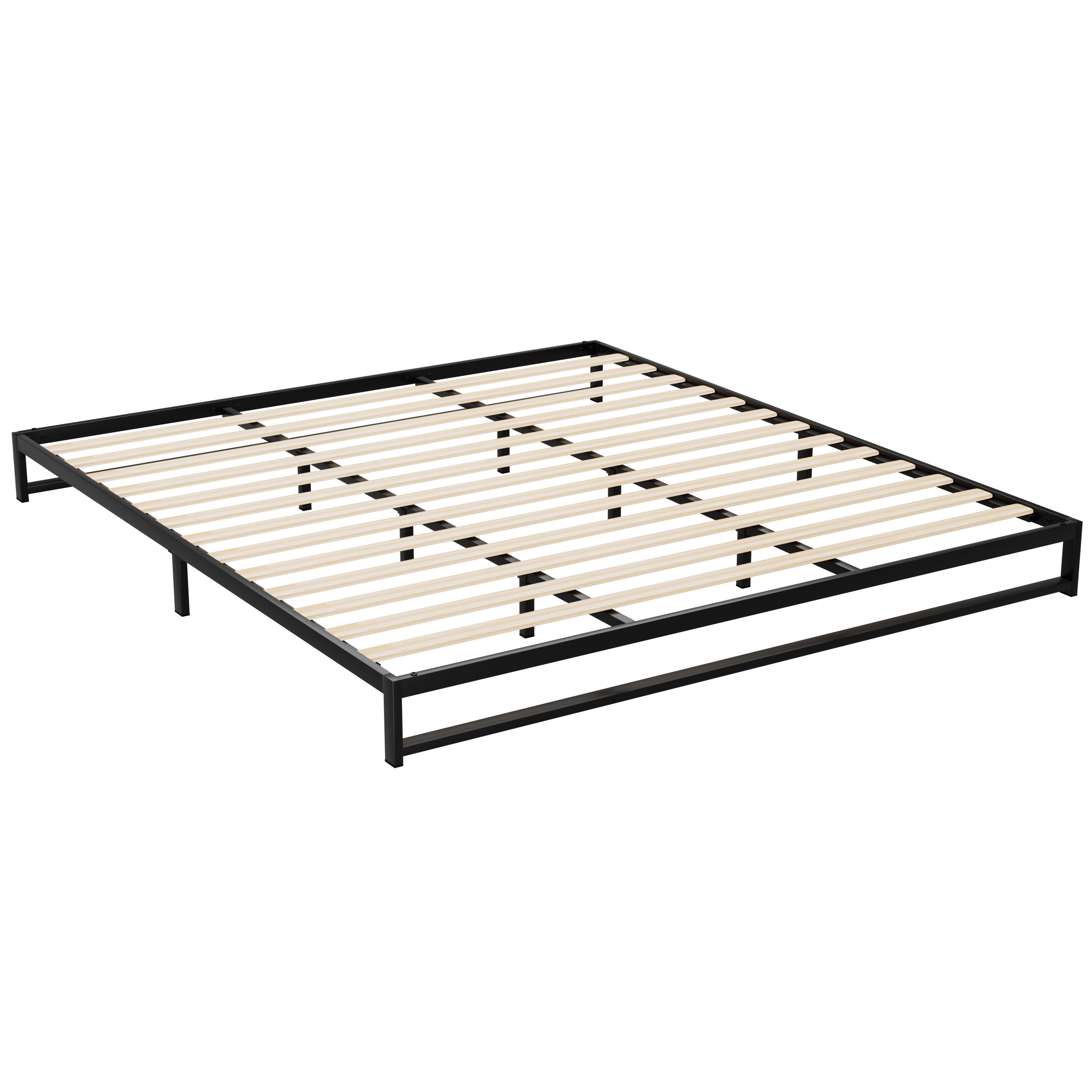 Artiss Metal Bed Frame King Size Bed Base Mattress Platform Black BERU - Newstart Furniture