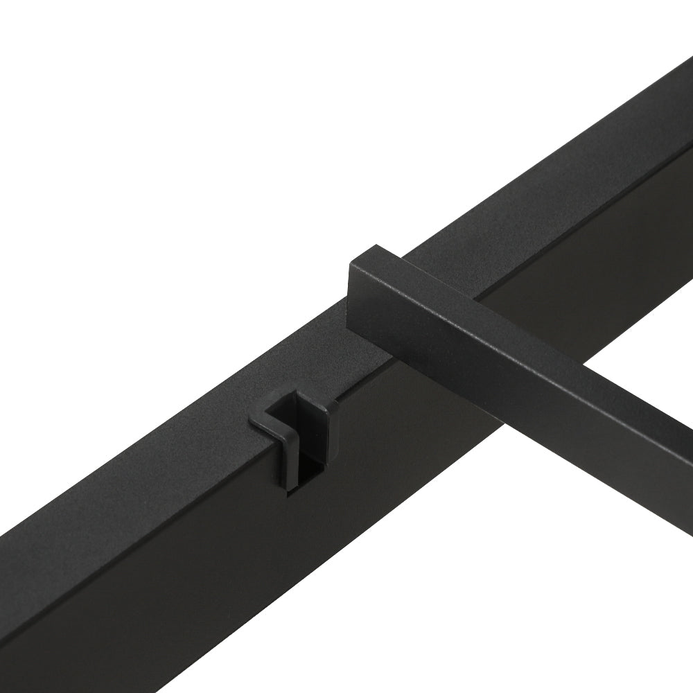 Artiss Bed Frame Metal Bed Base Double Size Platform Foundation Black PAULA - Newstart Furniture