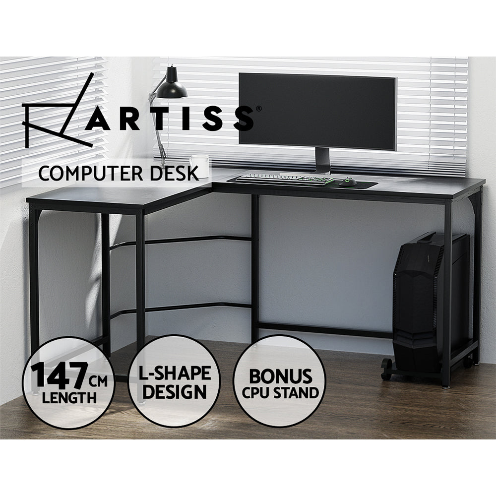 Artiss Corner Computer Desk L-Shaped Student Home Office Study Table Workstation - Newstart Furniture