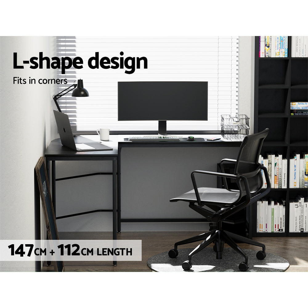 Artiss Corner Computer Desk L-Shaped Student Home Office Study Table Workstation - Newstart Furniture