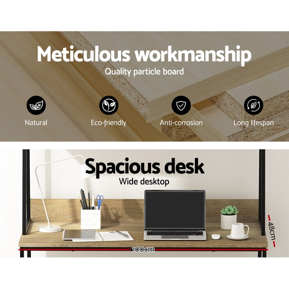 Artiss Computer Desk Office Desks Study Table Workstation Bookshelf Storage - Newstart Furniture