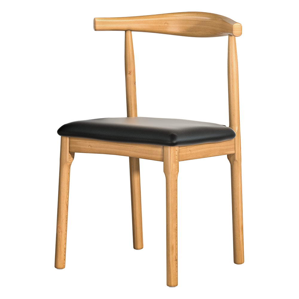 Artiss Dining Chair Replica Leather Upholstered Cafe Kitchen Chair Black - Newstart Furniture