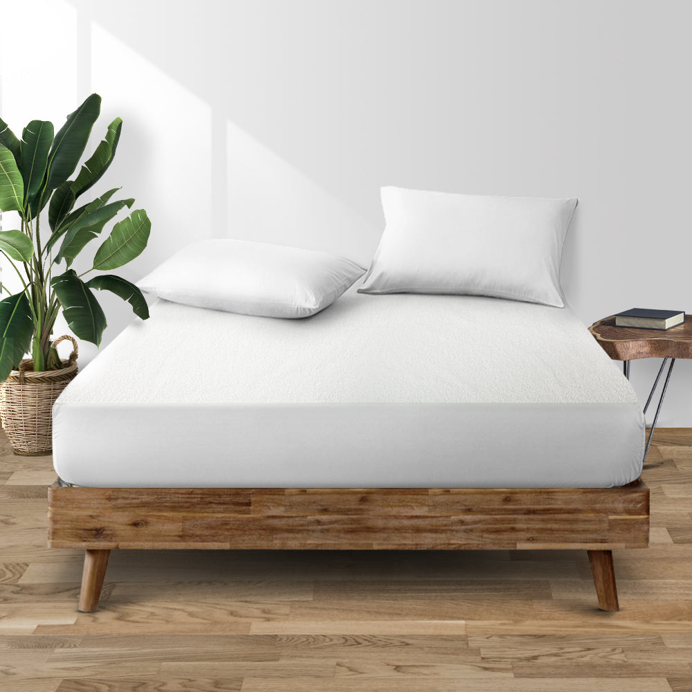 Giselle Bedding Double Size Waterproof Bamboo Mattress Protector - Newstart Furniture