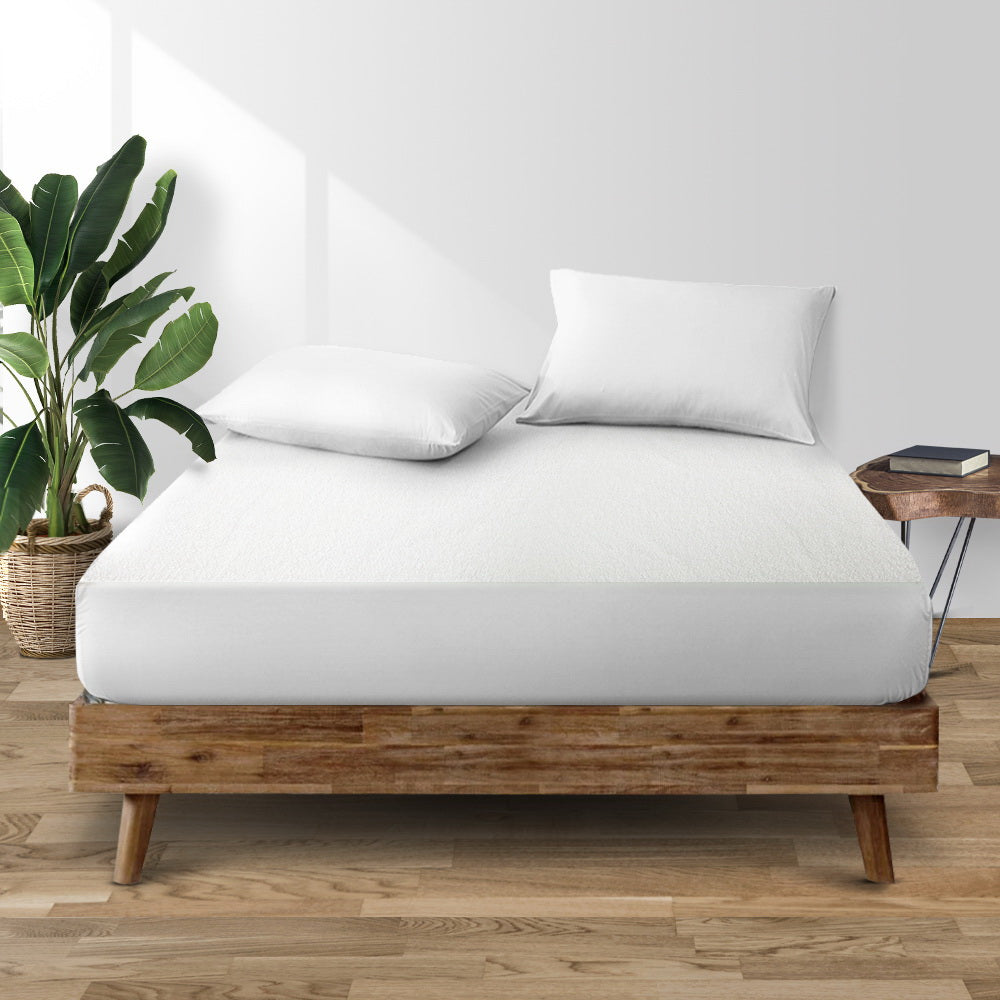 Giselle Bedding King Single Size Waterproof Bamboo Mattress Protector - Newstart Furniture