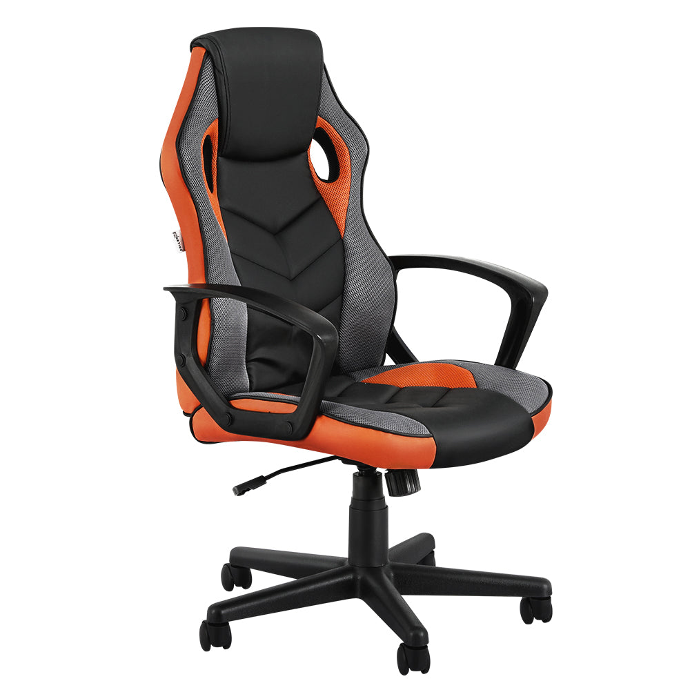 Artiss Gaming Office Chair Computer Executive Racing Chairs High Back Orange - Newstart Furniture