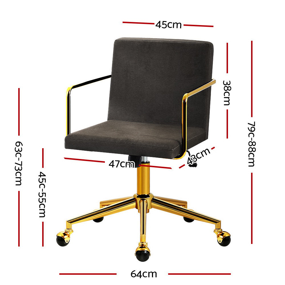 Velvet Office Chair Executive Computer Chairs Adjustable Desk Chair Armchair - Newstart Furniture