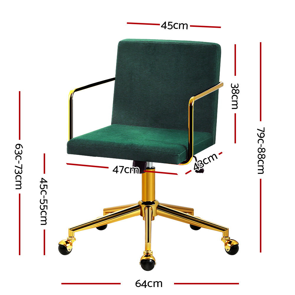 Velvet Office Chair Swivel Desk Chair Armchair Height Adjustable Computer Chairs - Newstart Furniture