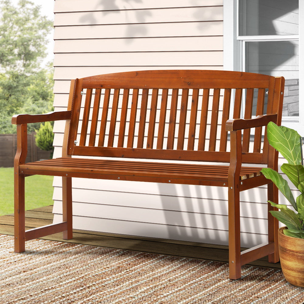 Gardeon Outdoor Garden Bench Seat Wooden Chair Patio Furniture Timber Lounge - Newstart Furniture