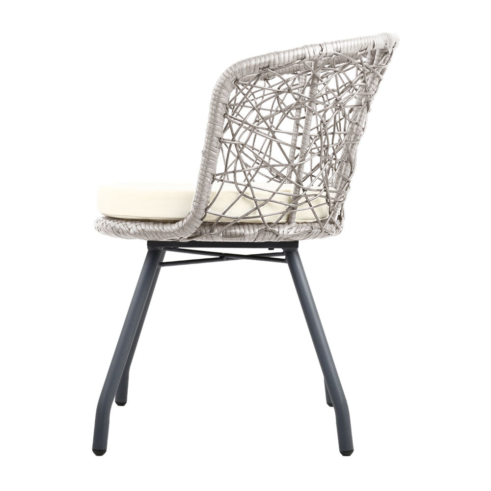 Gardeon Outdoor Patio Chair and Table - Grey - Newstart Furniture