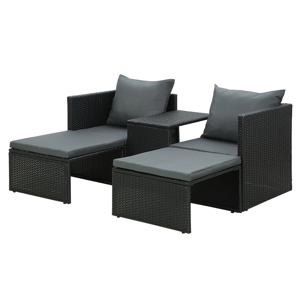 Gardeon Sun Lounge Wicker Lounger Patio Furniture Outdoor Setting Day Bed Garden - Newstart Furniture