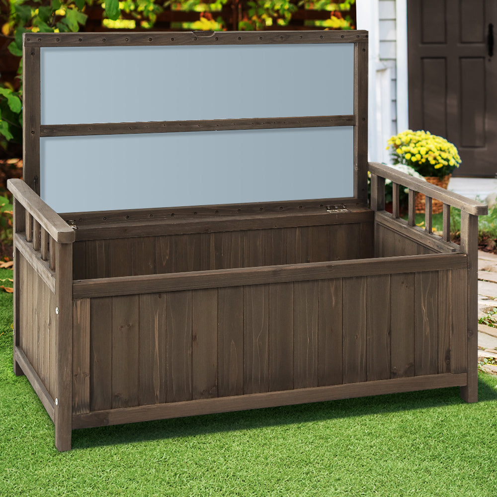 Gardeon Outdoor Storage Box Wooden Garden Bench Chest Toy Tool Sheds Furniture - Newstart Furniture