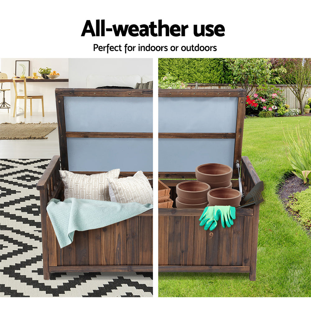 Gardeon Outdoor Storage Box Wooden Garden Bench Chest Toy Tool Sheds Furniture - Newstart Furniture