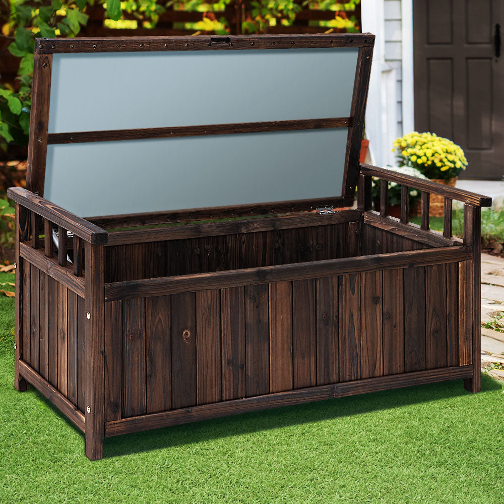 Gardeon Outdoor Storage Box Wooden Garden Bench Chest Toy Tool Sheds Furniture - Newstart Furniture