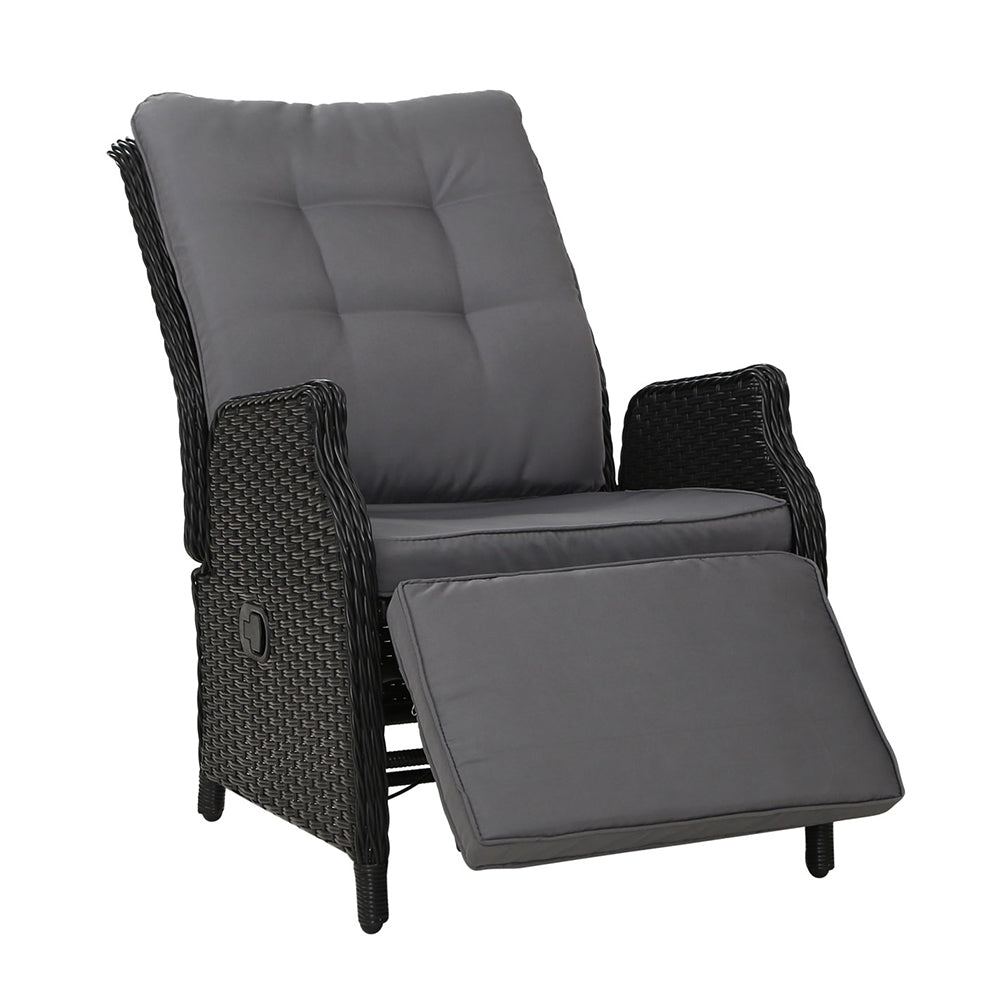 Gardeon Recliner Chair Sun lounge Setting Outdoor Furniture Patio Wicker Sofa - Newstart Furniture