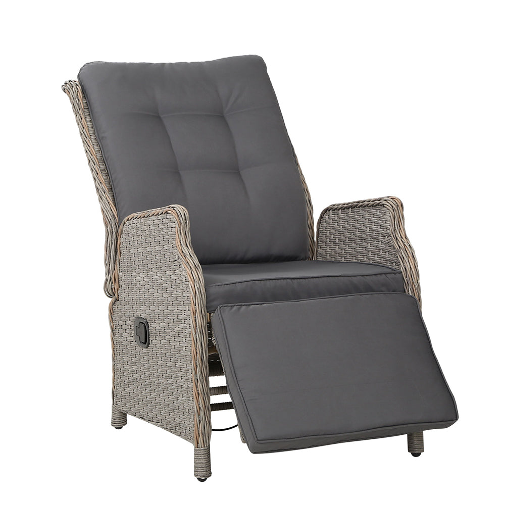 Gardeon Sun lounge Setting Recliner Chair Outdoor Furniture Patio Wicker Sofa - Newstart Furniture