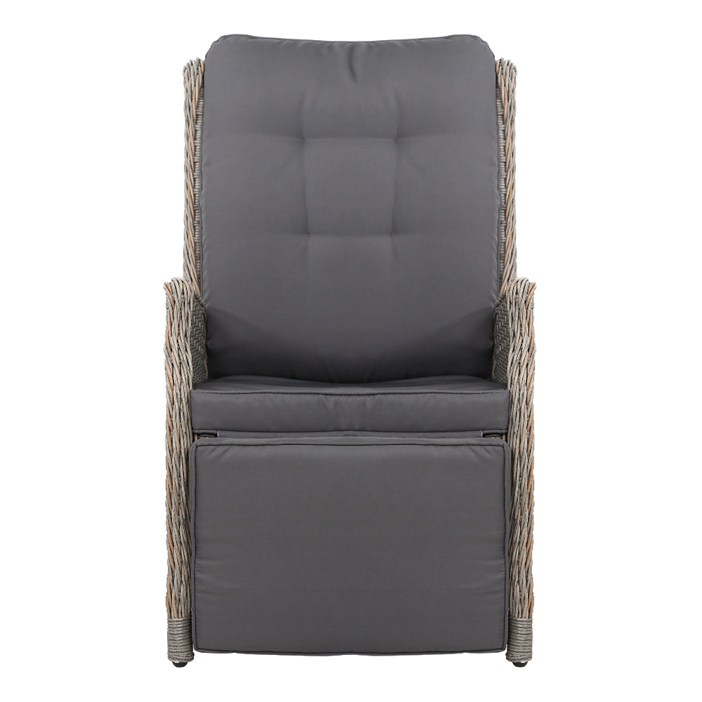 Gardeon Sun lounge Setting Recliner Chair Outdoor Furniture Patio Wicker Sofa - Newstart Furniture