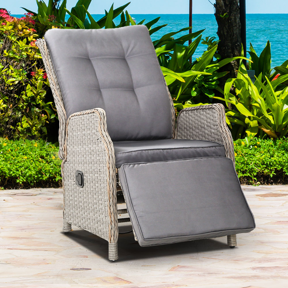 Gardeon Sun lounge Setting Recliner Chair Outdoor Furniture Patio Wicker Sofa - Newstart Furniture