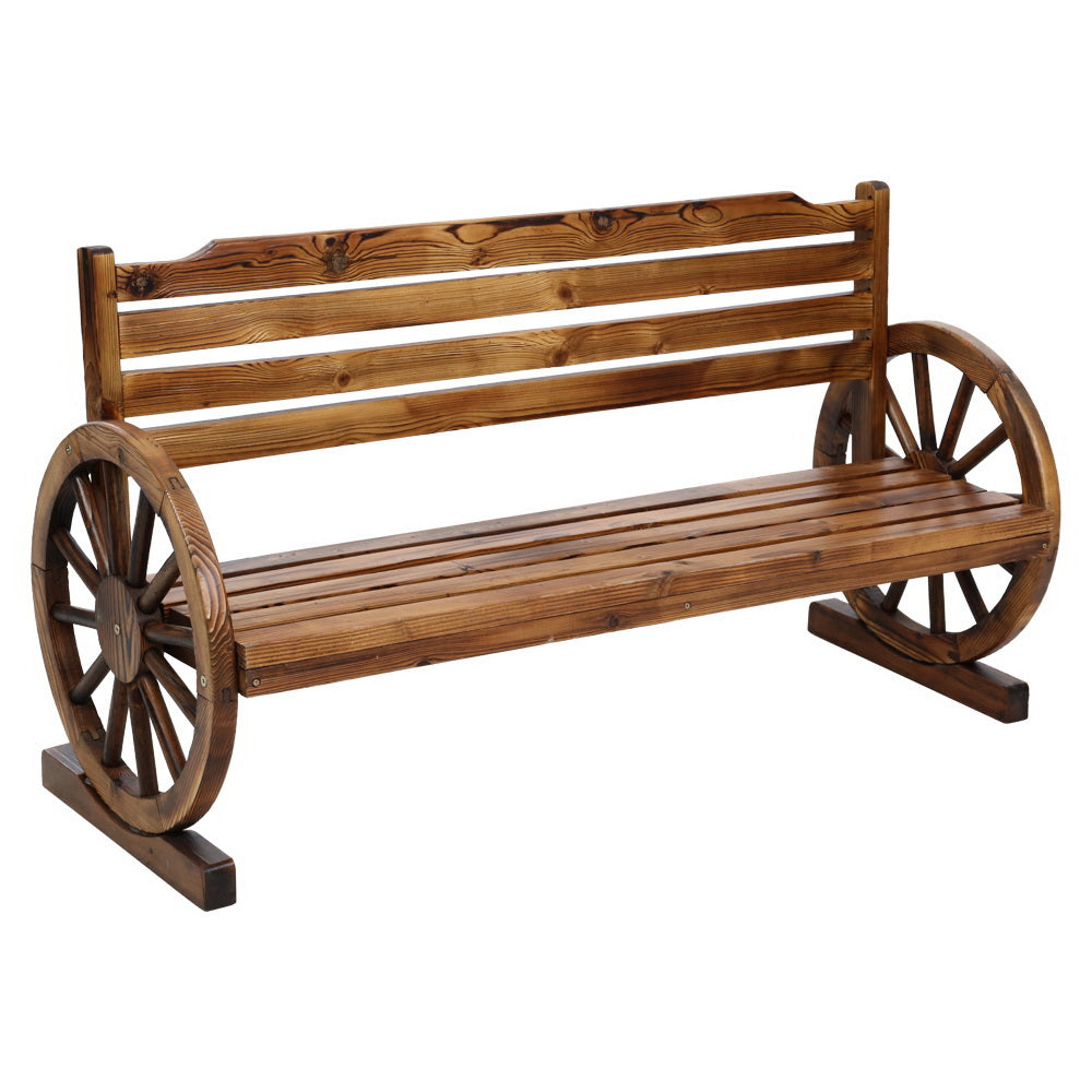 Gardeon Garden Bench Wooden Wagon Chair 3 Seat Outdoor Furniture Backyard Lounge - Newstart Furniture