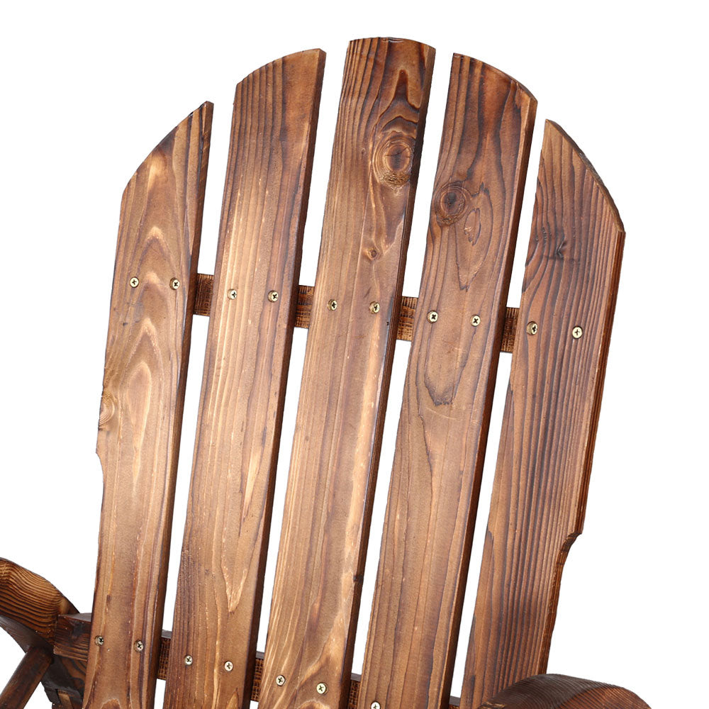 Gardeon Wagon Wheels Rocking Chair - Brown - Newstart Furniture