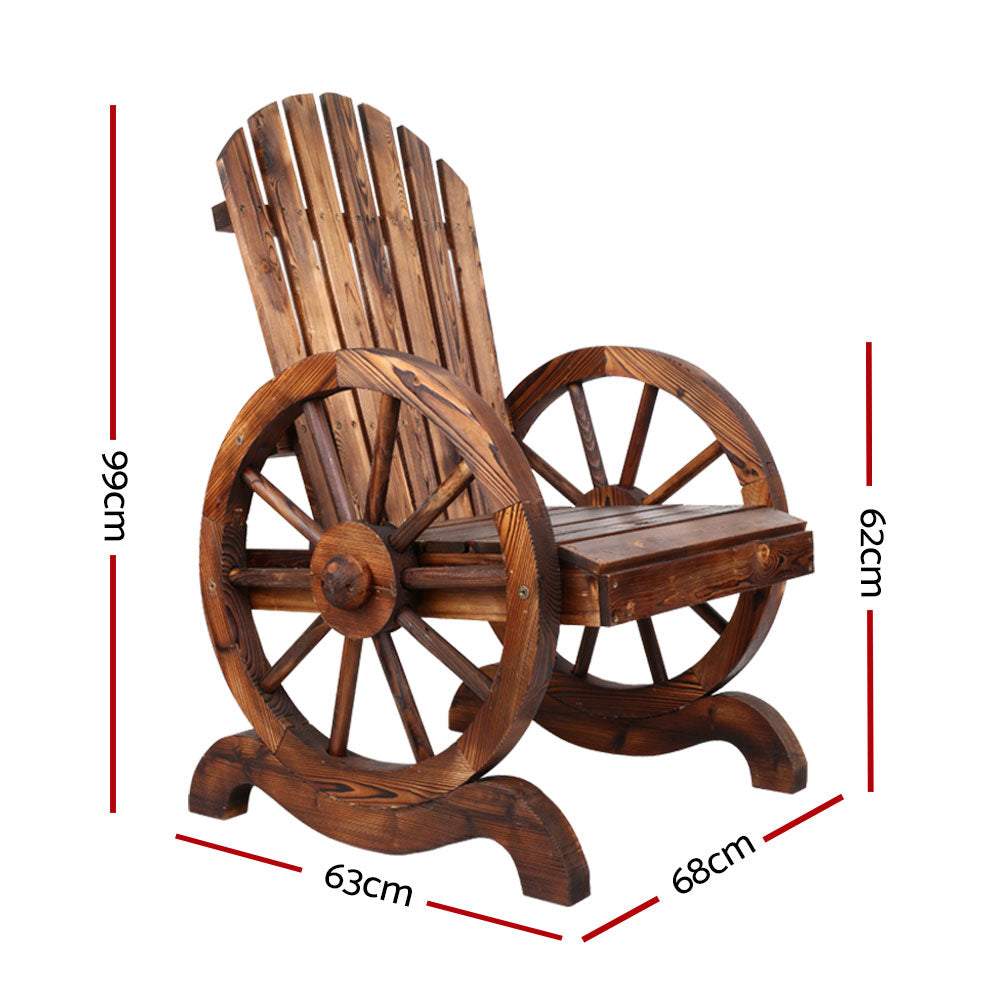 Gardeon Wooden Wagon Chair Outdoor - Newstart Furniture