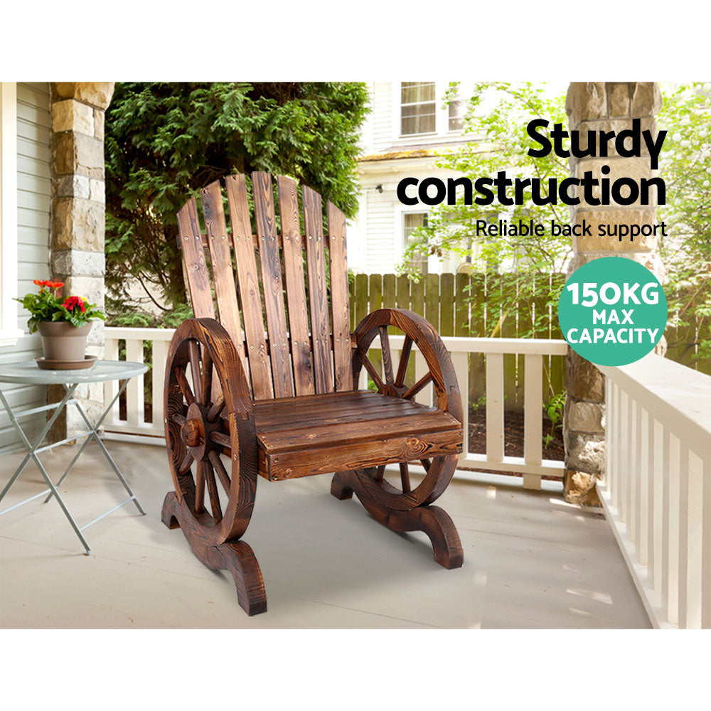 Gardeon Wooden Wagon Chair Outdoor - Newstart Furniture