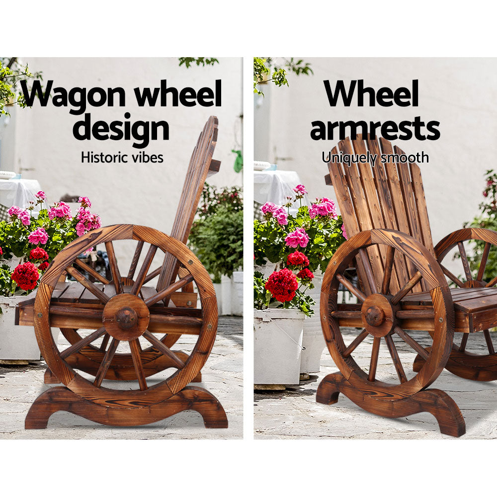 Gardeon Wooden Wagon Chair Outdoor - Newstart Furniture