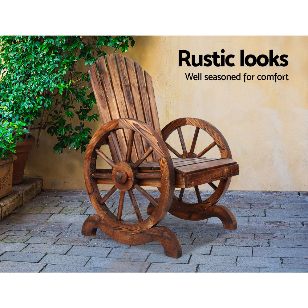 Gardeon Wooden Wagon Chair Outdoor - Newstart Furniture