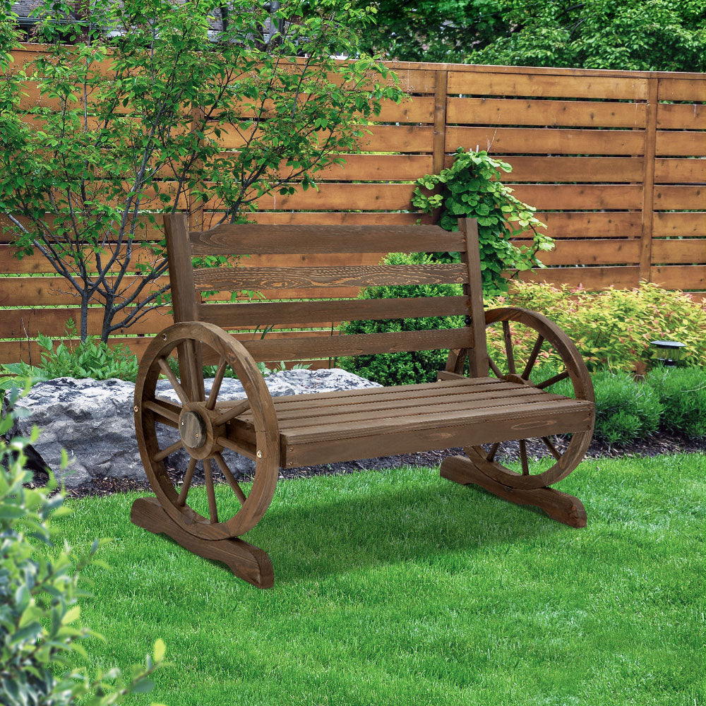 Gardeon Park Bench Wooden Wagon Chair Outdoor Garden Backyard Lounge Furniture - Newstart Furniture