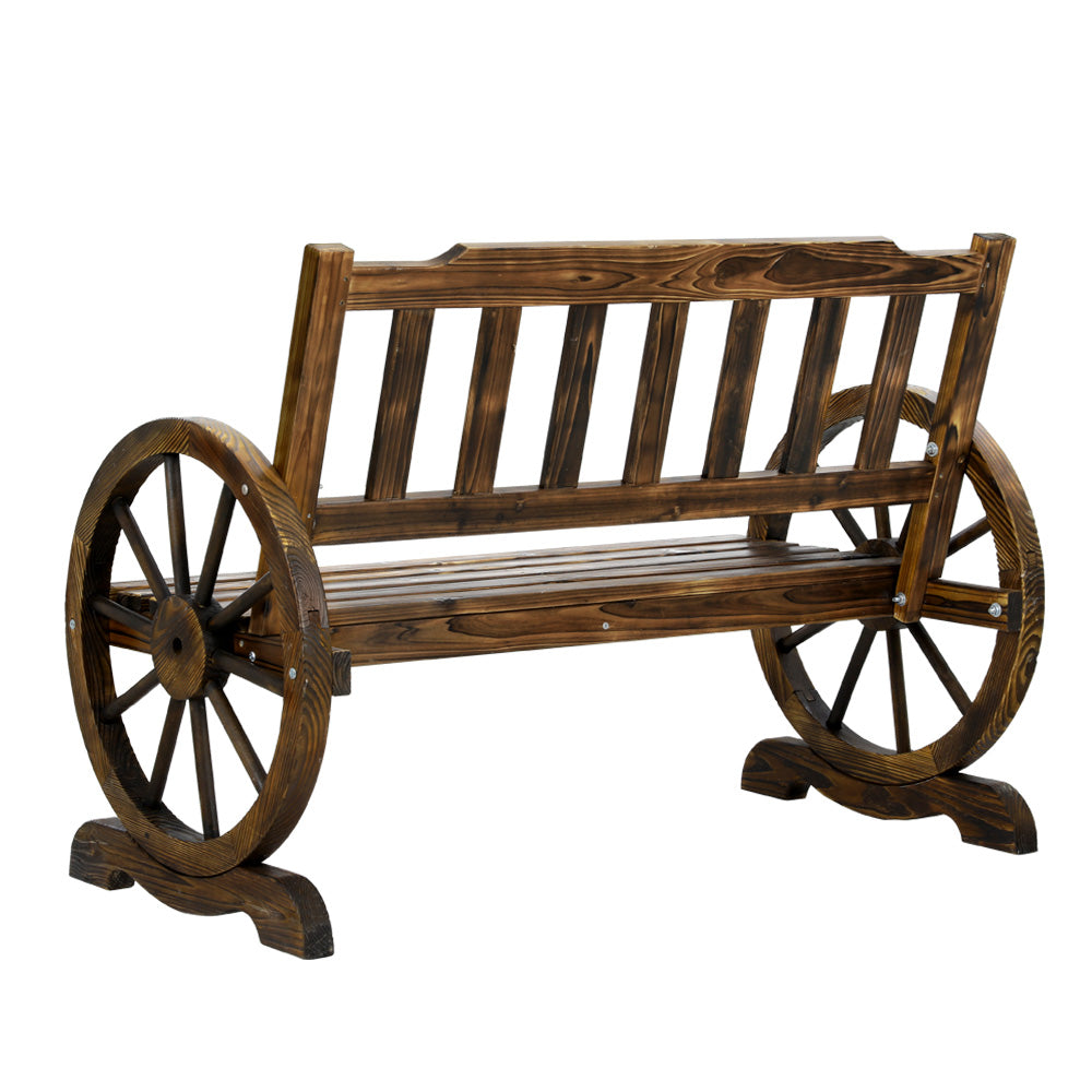 Gardeon Wooden Wagon Wheel Chair - Newstart Furniture