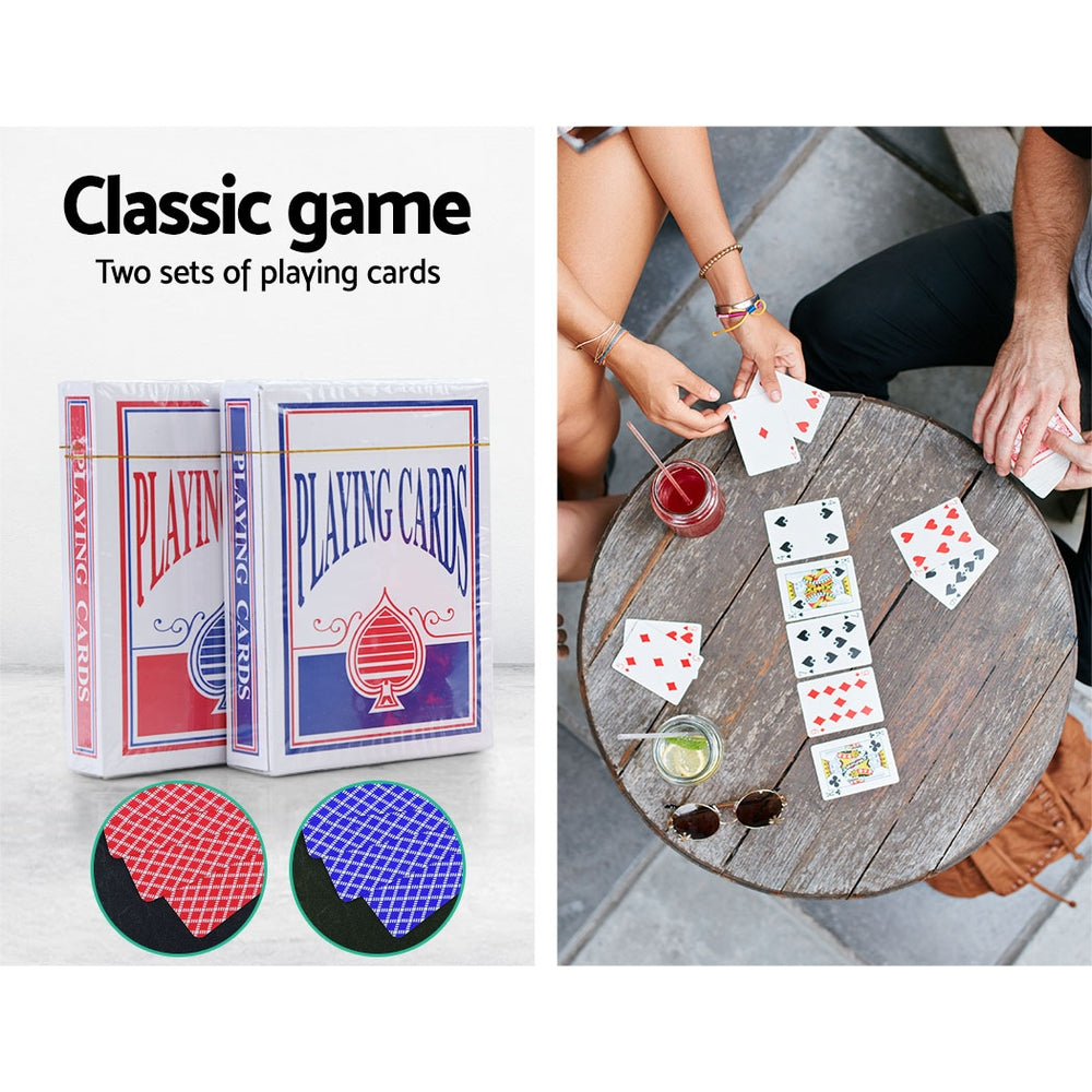 Poker Chip Set 500PC Chips TEXAS HOLD'EM Casino Gambling Dice Cards - Newstart Furniture