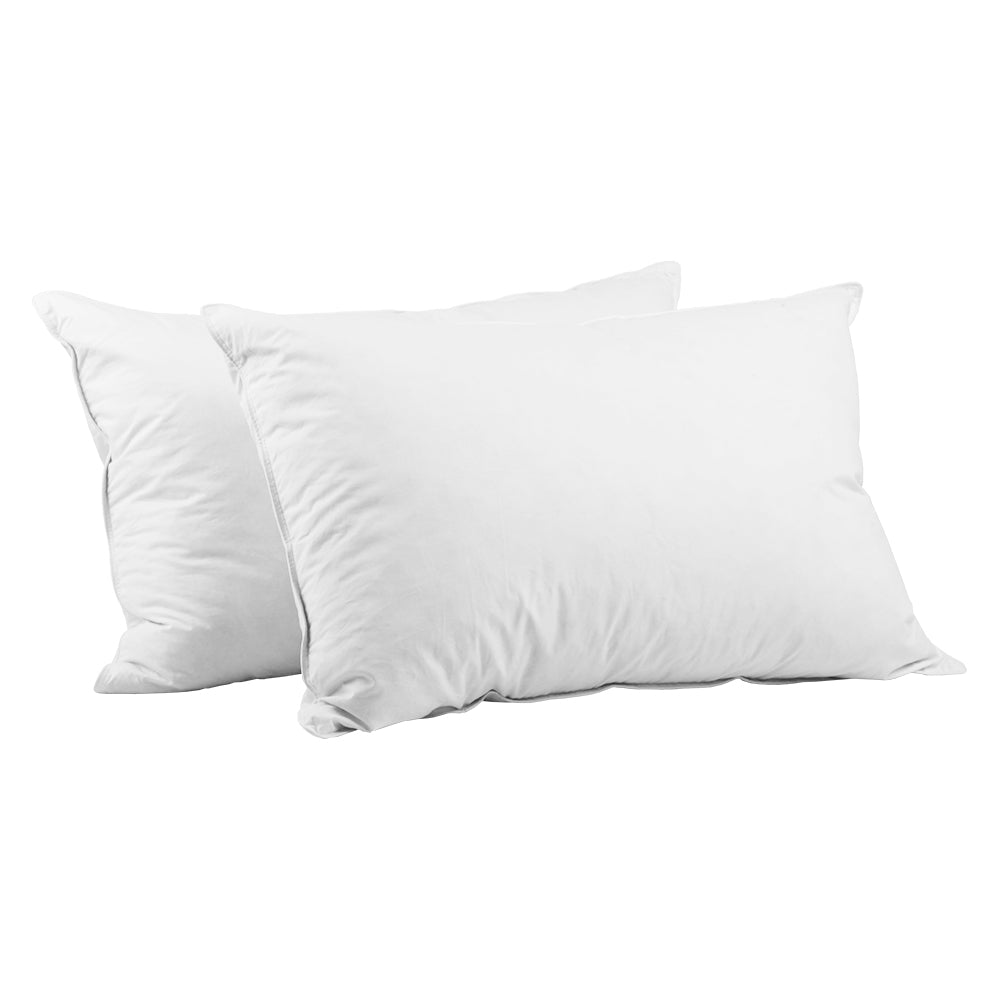 Giselle Bedding Set of 2 Goose Feather and Down Pillow - White - Newstart Furniture