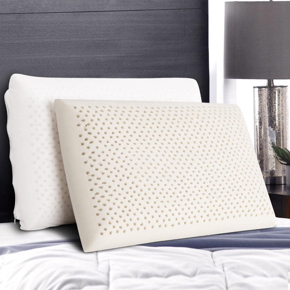 Giselle Bedding Set of 2 Natural Latex Pillow - Newstart Furniture