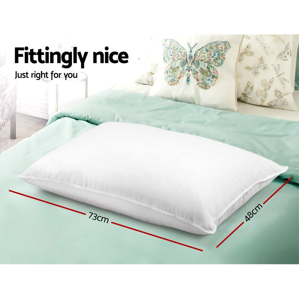 Giselle Bedding Set of 4 Medium & Firm Cotton Pillows - Newstart Furniture