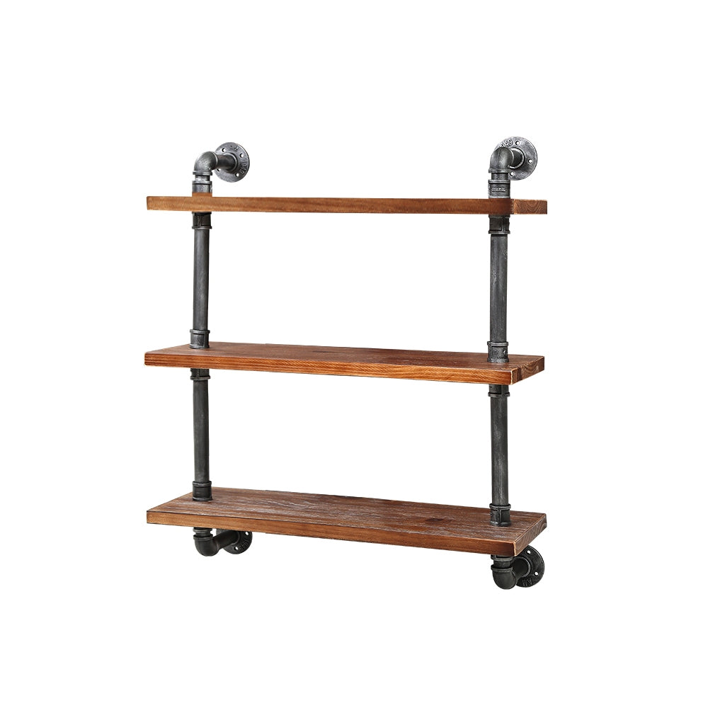 Artiss Display Shelves Wall Brackets Bookshelf Industrial DIY Pipe Shelf Rustic - Newstart Furniture