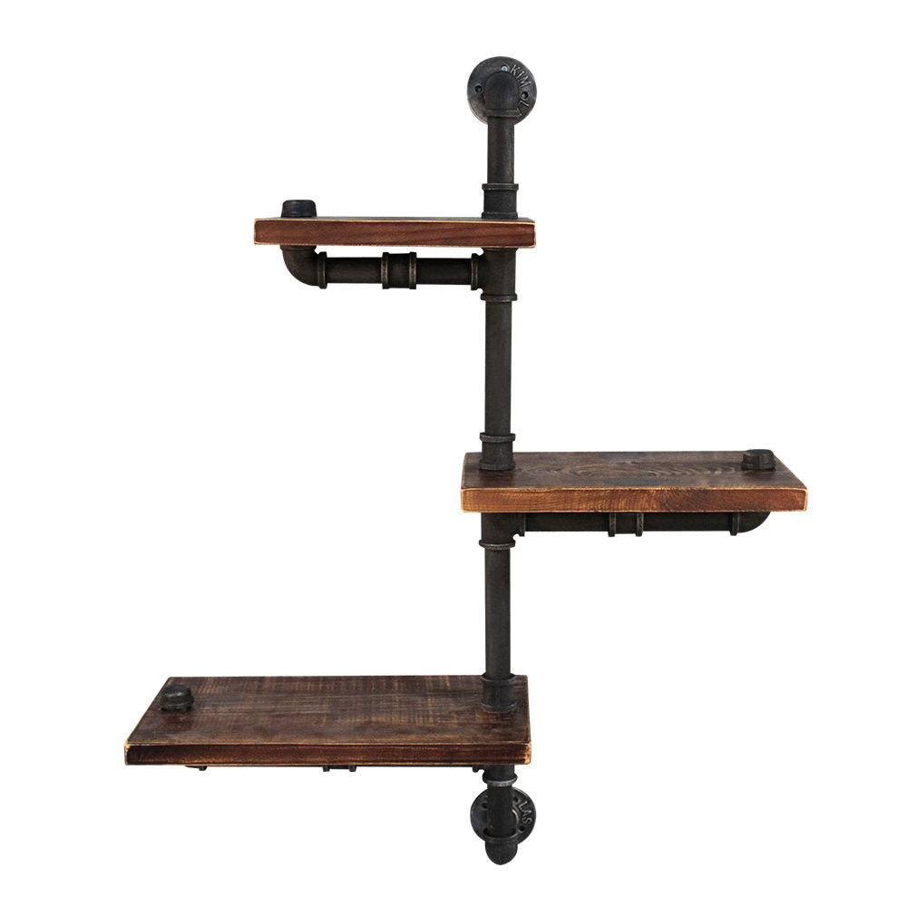 Artiss Display Shelves Bookshelf Pipe Shelf Rustic Industrial Floating Wall Shelves DIY Brackets - Newstart Furniture