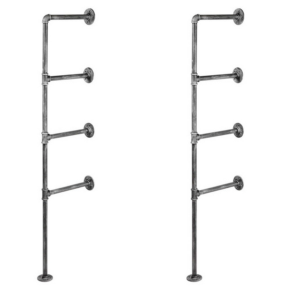 Artiss DIY Metal Ceiling Pipe Shelf Brackets - Newstart Furniture