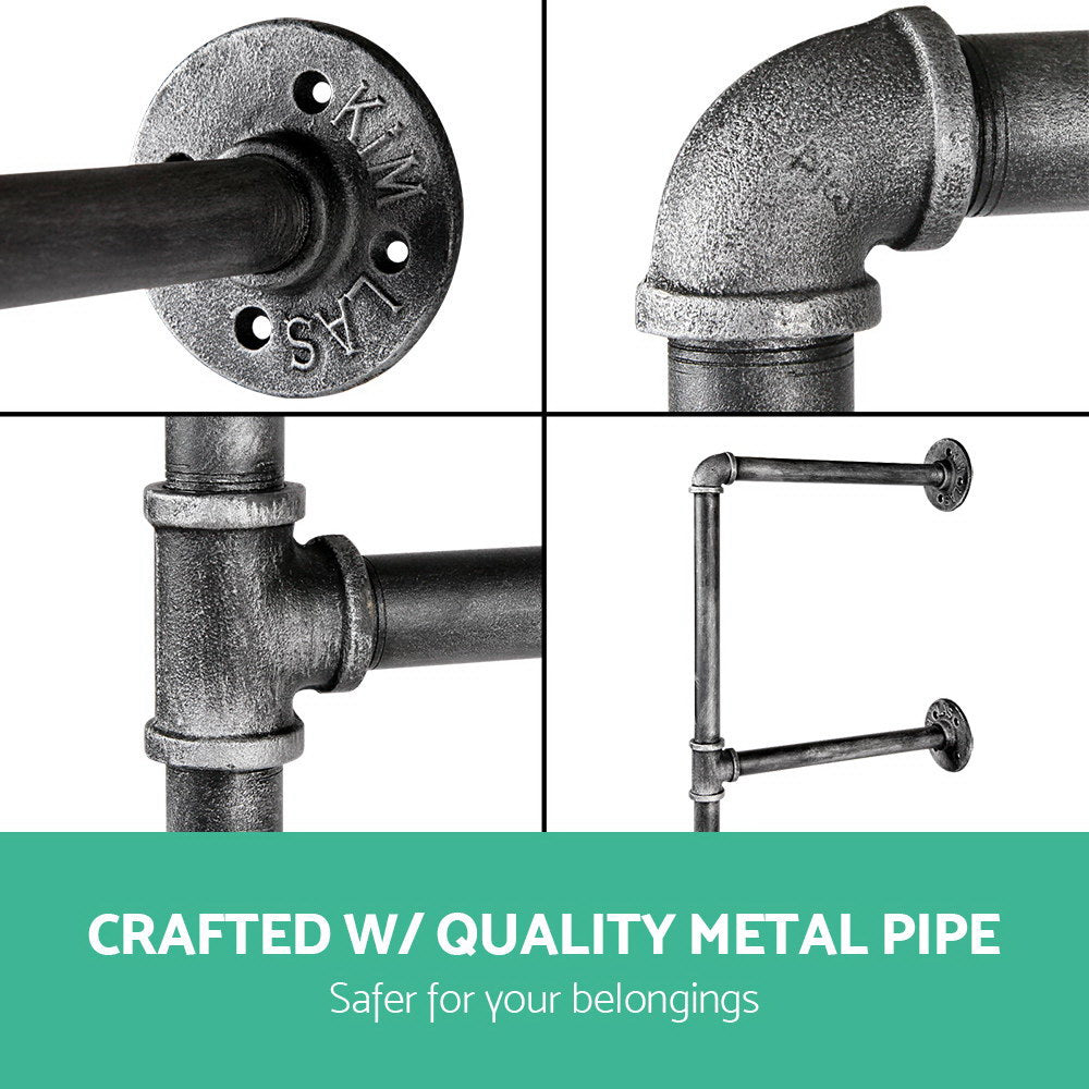 Artiss DIY Metal Ceiling Pipe Shelf Brackets - Newstart Furniture